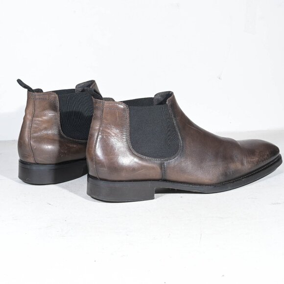 To Boot New York Short Chelsea Boots in Burnished Brown - Picture 3 of 8